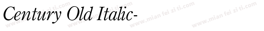 Century Old Italic字体转换